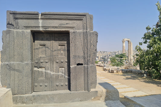 Ancient Gate In Amman Citadel