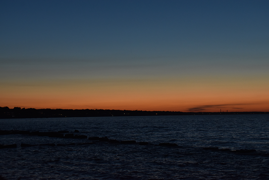 Night view of sky and beach