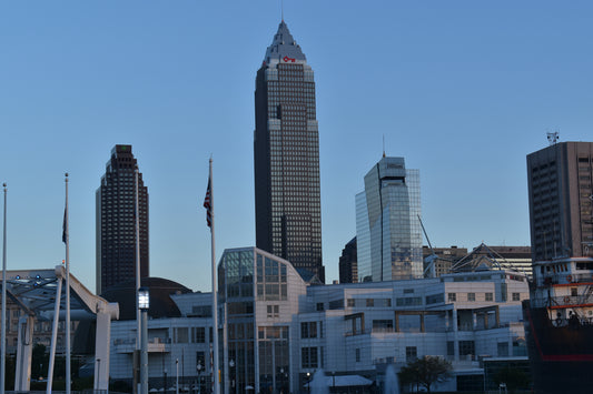 Close Shot Of Cleveland Buildings