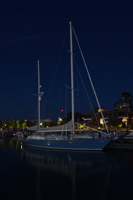 Night Shot Of The Boat