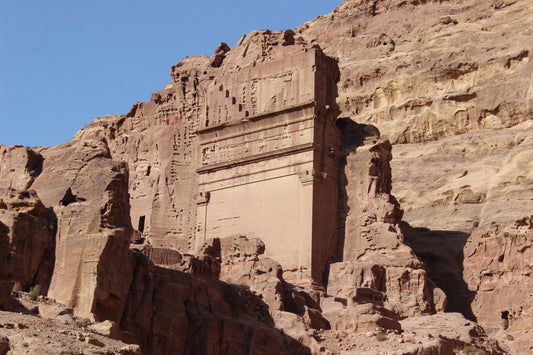 Ancient Masonry  In Petra Mountain